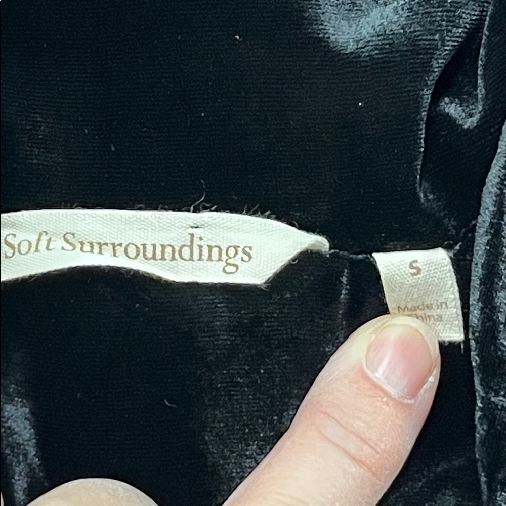 SOFT SURROUNDINGS NWOT "Westbury" Dark Romance Floral Jacquard Metallic Jacket S - Picture 3 of 16